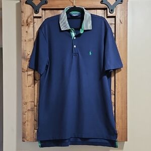 Polo Golf Navy Short Sleeve Polo Shirt Men's Medium